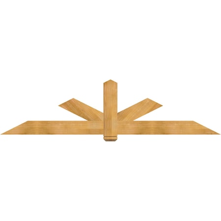 Ekena Millwork Kennewick Rough Sawn Timber Gable Bracket, Western Red Cedar, 96"W x 24"H x 2"D x 6"F, 6/12 Pitch GBW096X24X0206KEN00RWR